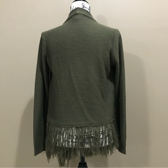 one the land | Fringe Diagonal Zip Cardigan - Picture 8 of 10